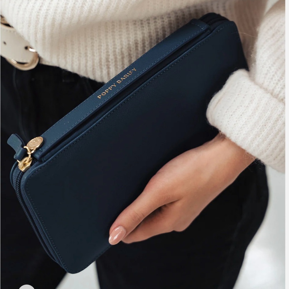 Poppy Barley Midnight Blue Passport Holder